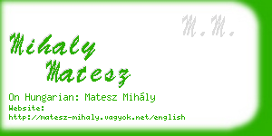 mihaly matesz business card
